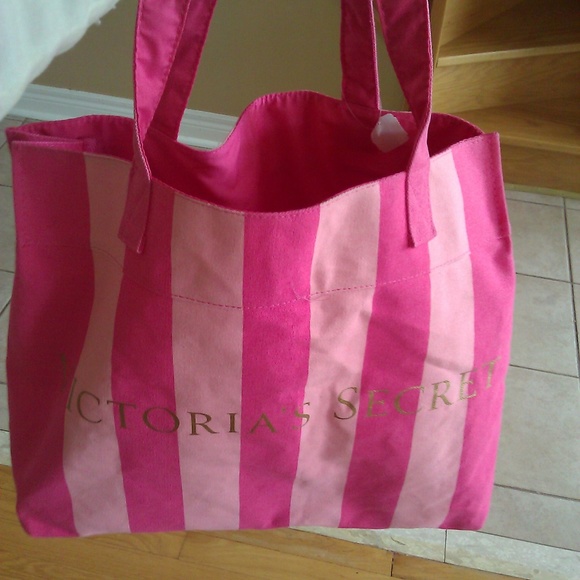 Victoria Secret Pink Striped Reversible Tote Bag - Picture 8 of 8